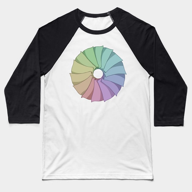 Rainbow Paper Color Wheel Baseball T-Shirt by 5sizes2small